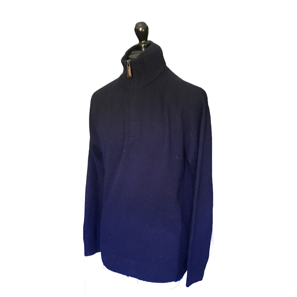 Navy Cashmere Turtleneck